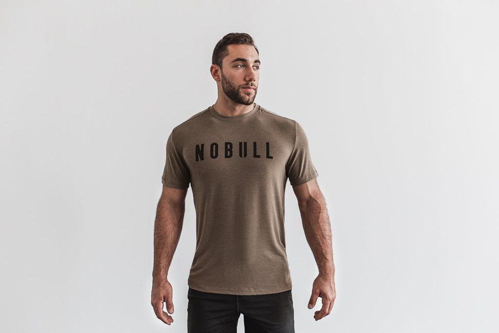 T-Shirts NOBULL Homme Marron - NOBULL,France (0571-JLNVY)